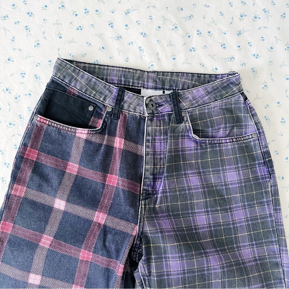 The Ragged Priest Jekyl Mix Check Dad Jeans - Picture 6 of 10